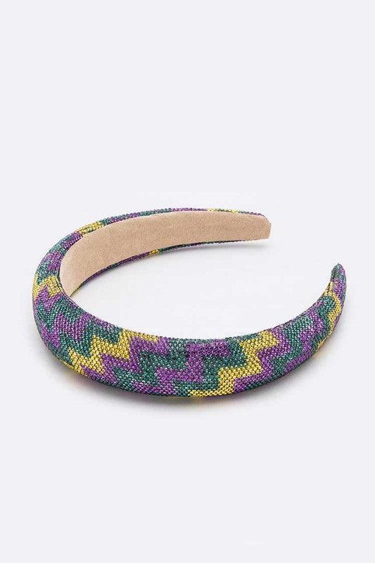 Mardi Gras Crystal Full Stone Headband.