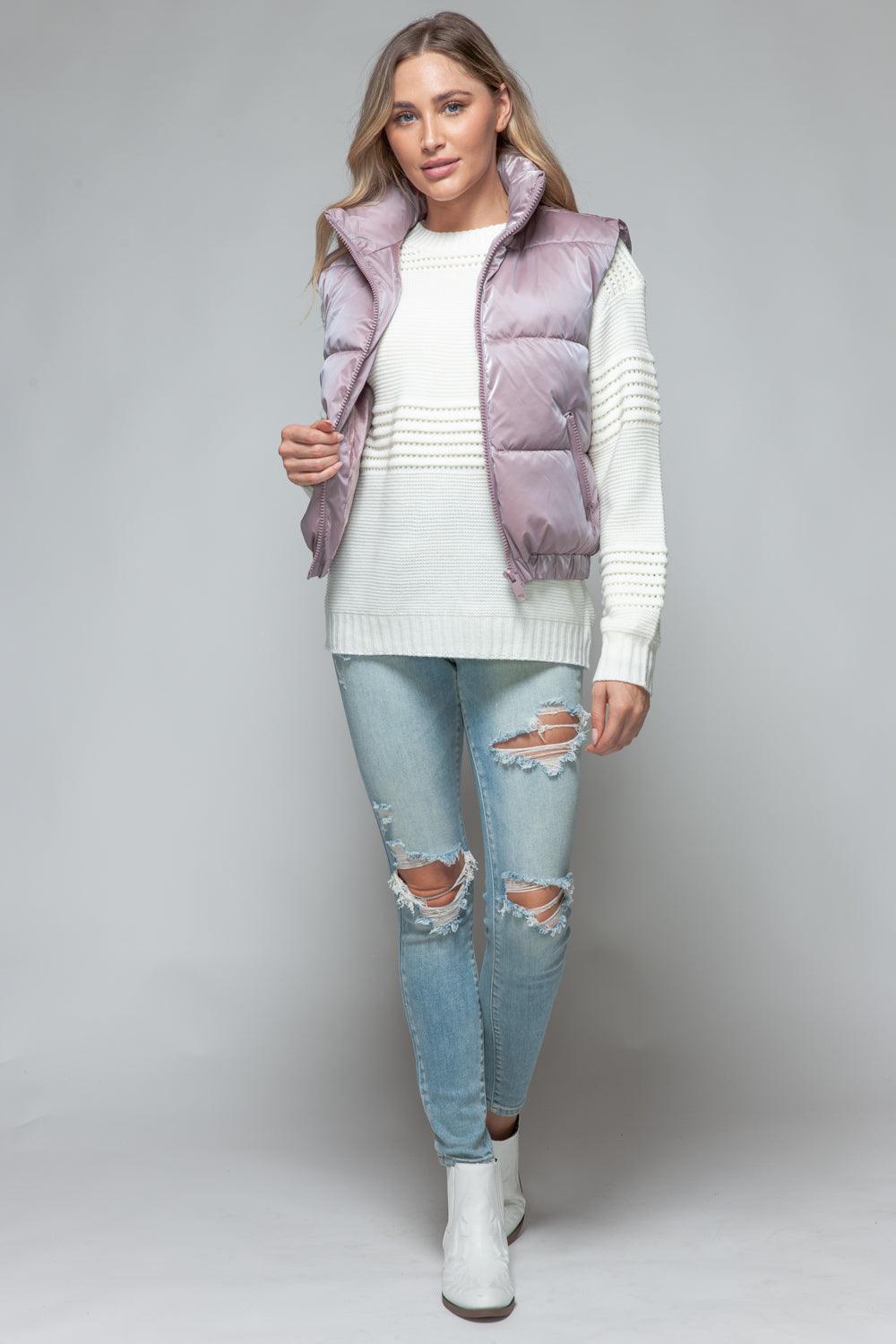 Snobbish Fine Fur Lining Quilted Vest.