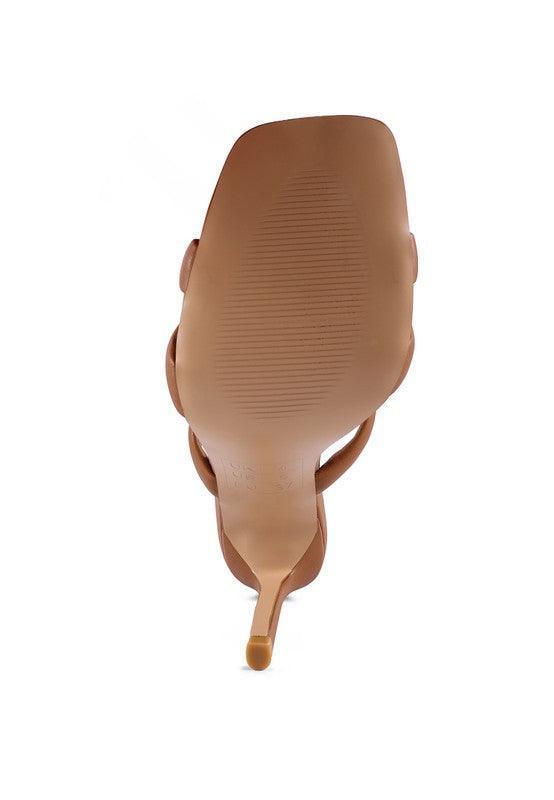 CLOUD NINE HIGH HEELED SANDALS.