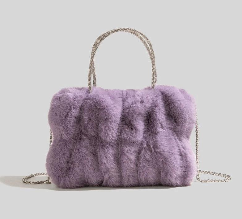Crossbody Plush Faux Fur Bag.