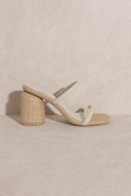 D-MARGARET-RAFFIA, HIGH HEEL, MULES.