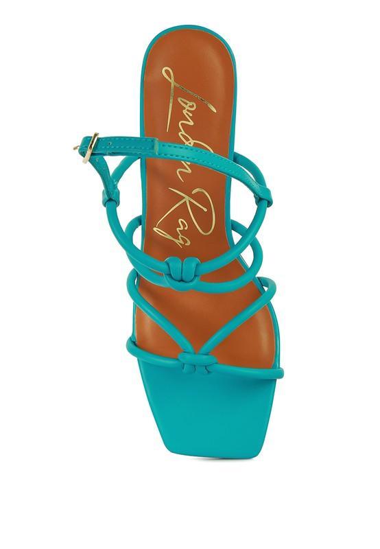 KRALOR KNOTTED STRAP MID HEEL SANDAL.