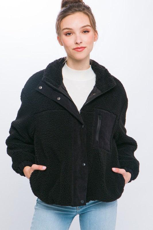 Sherpa Puffer Jacket.