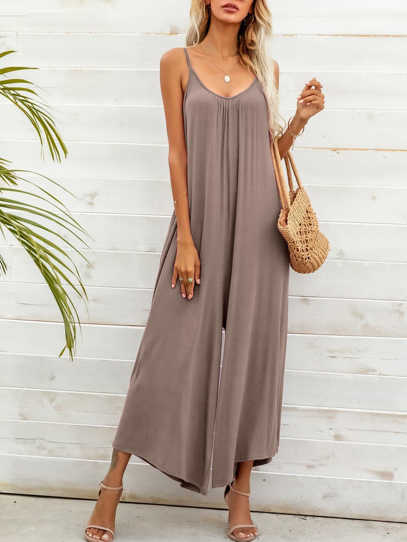 Spaghetti Strap Scoop Neck Jumpsuit - SHANKARA CHÉRIE