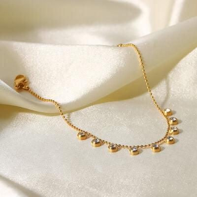 Zircon 18K Gold-Plated Necklace.
