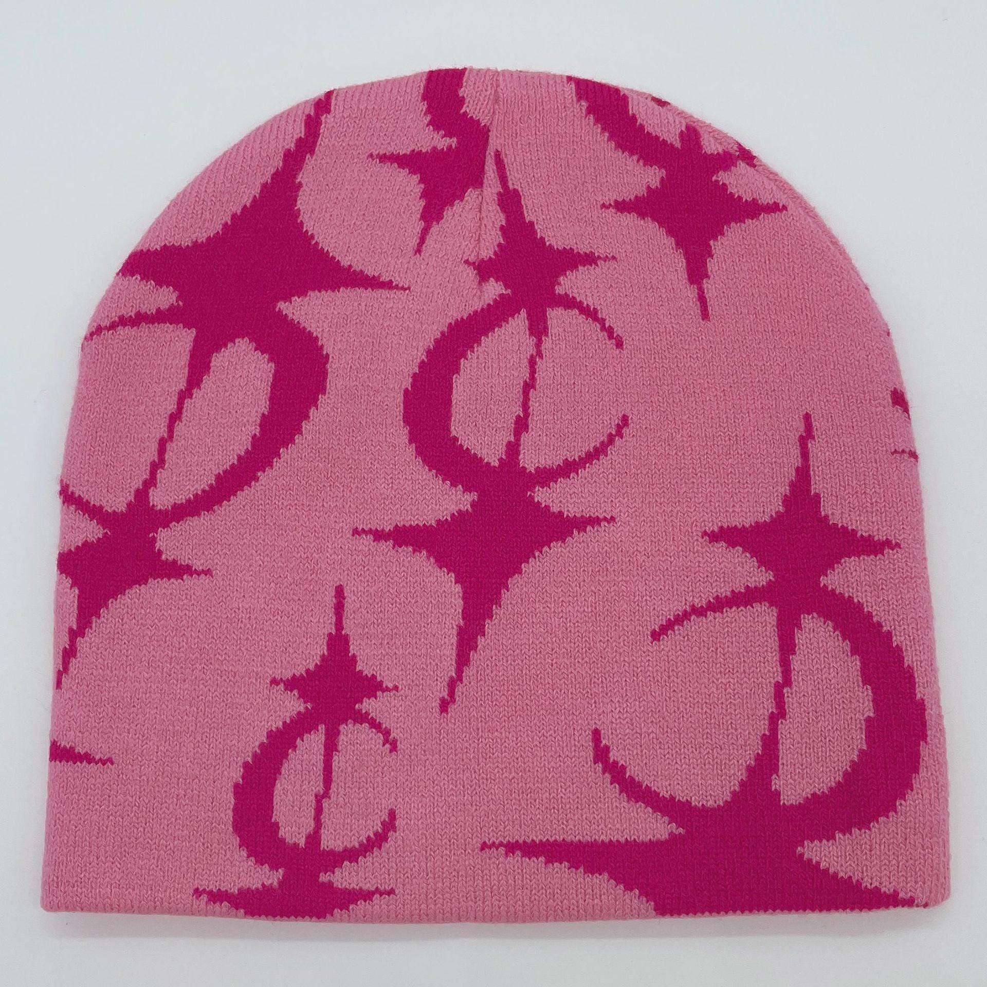 Five Pointed Star Jacquard Knitted Hat.
