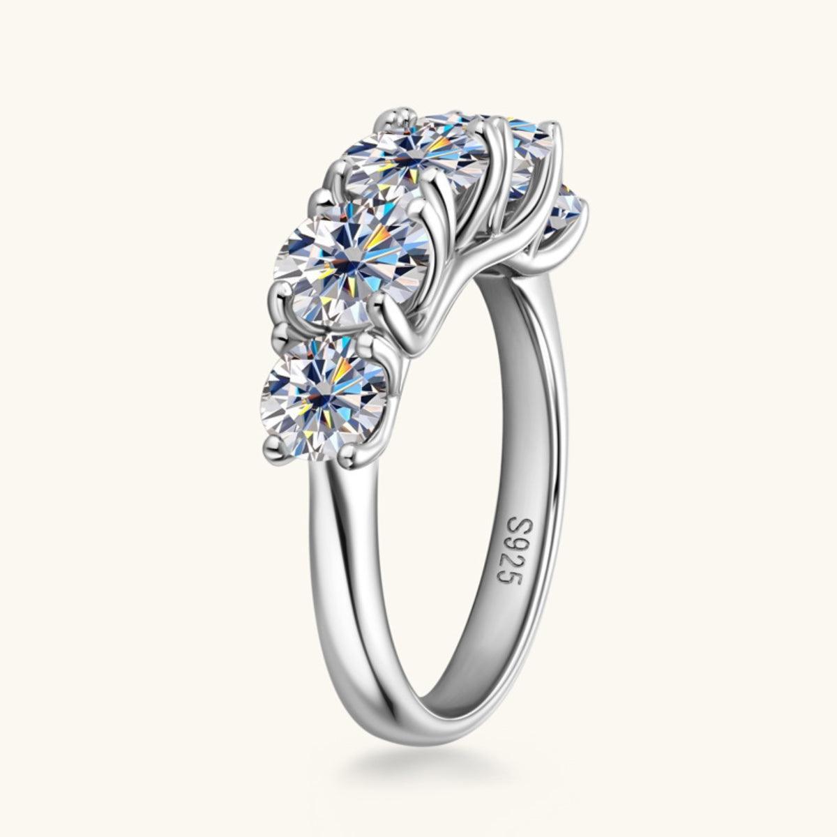 3.6 Carat Moissanite 925 Sterling Silver Ring.