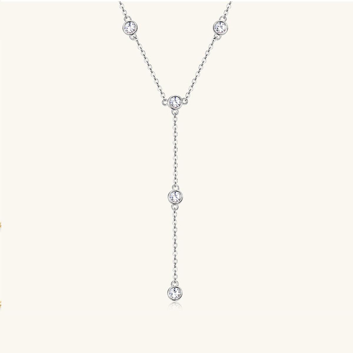 1.1 Carat Moissanite 925 Sterling Silver Necklace.