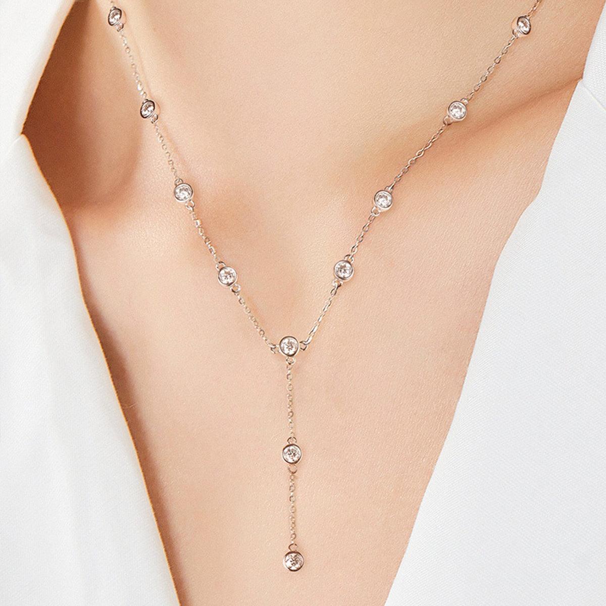 1.1 Carat Moissanite 925 Sterling Silver Necklace - SHANKARA CHÉRIE