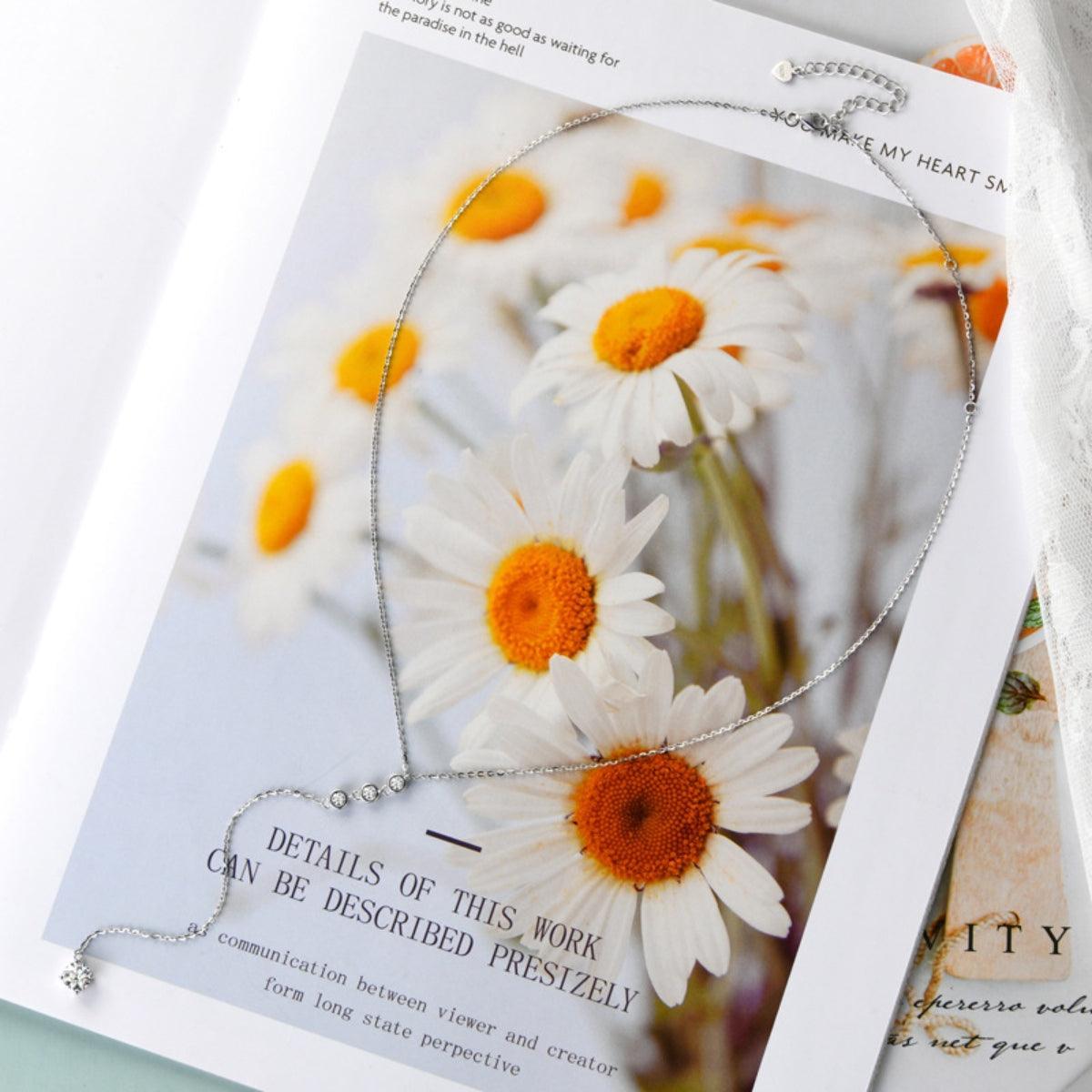 1.3 Carat Moissanite 925 Sterling Silver Drop Necklace.