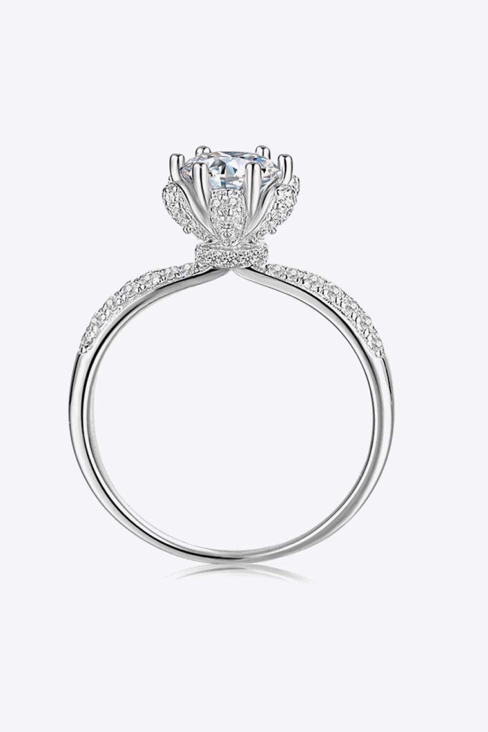 1 Carat Moissanite 6-Prong Ring.