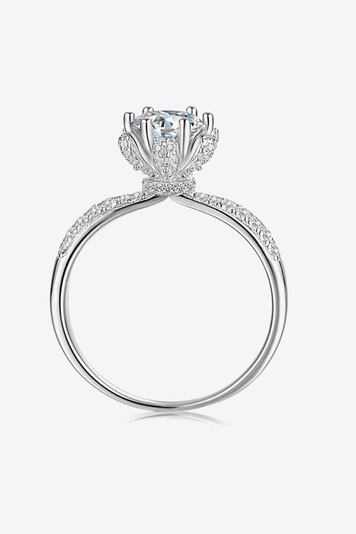 1 Carat Moissanite 6-Prong Ring.