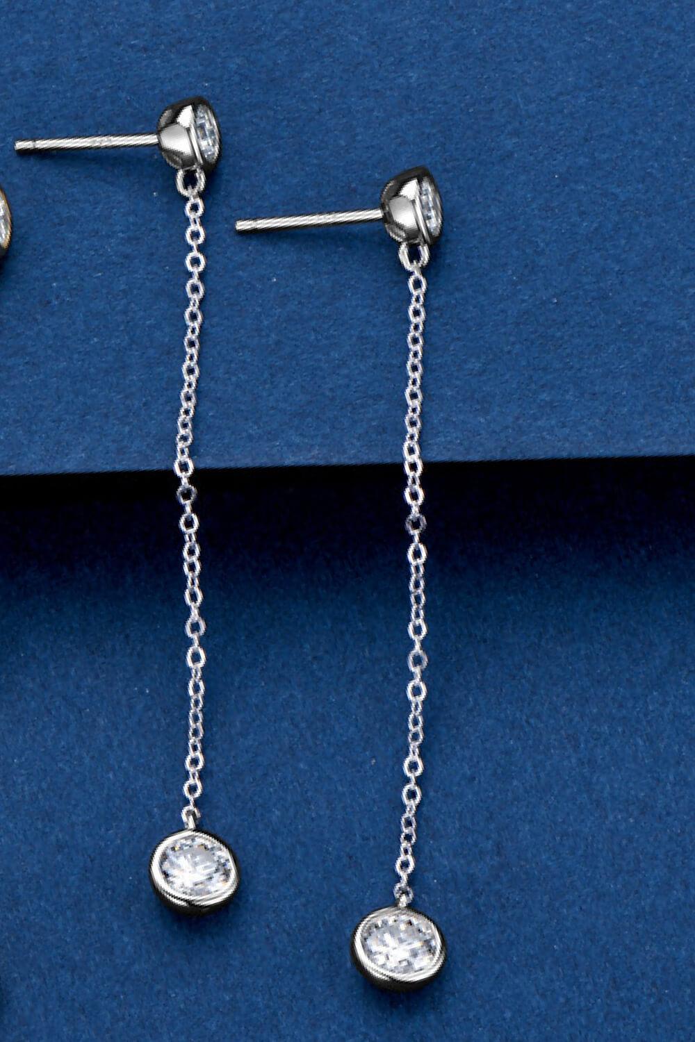Adored Moissanite Chain Earrings.