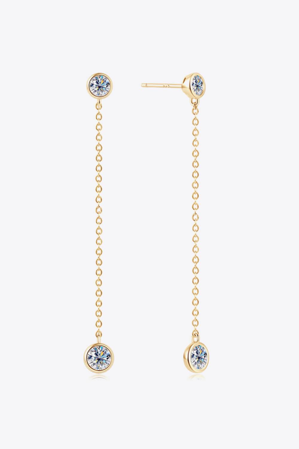 Adored Moissanite Chain Earrings.