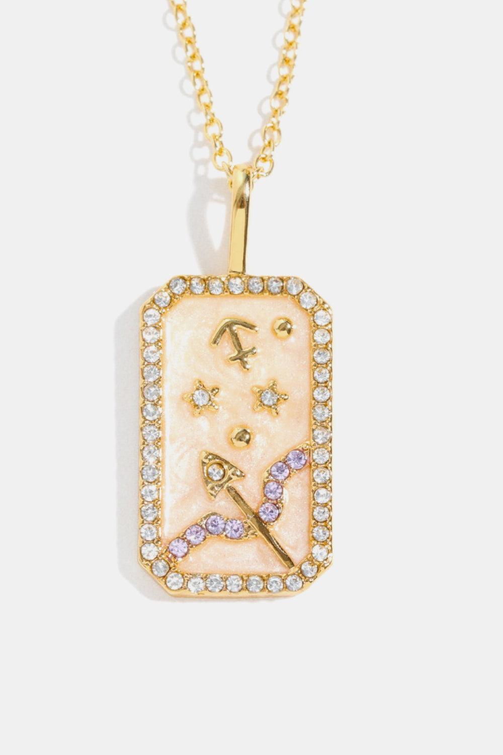 Rhinestone Constellation Pendant Copper Necklace - SHANKARA CHÉRIE