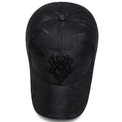 Satin Camouflage Embroidered Baseball Cap