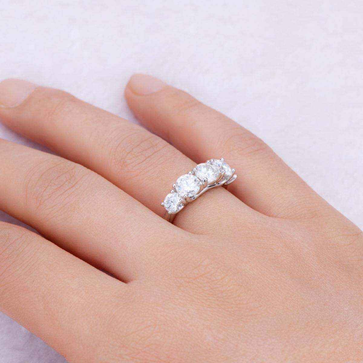 3.6 Carat Moissanite 925 Sterling Silver Ring.