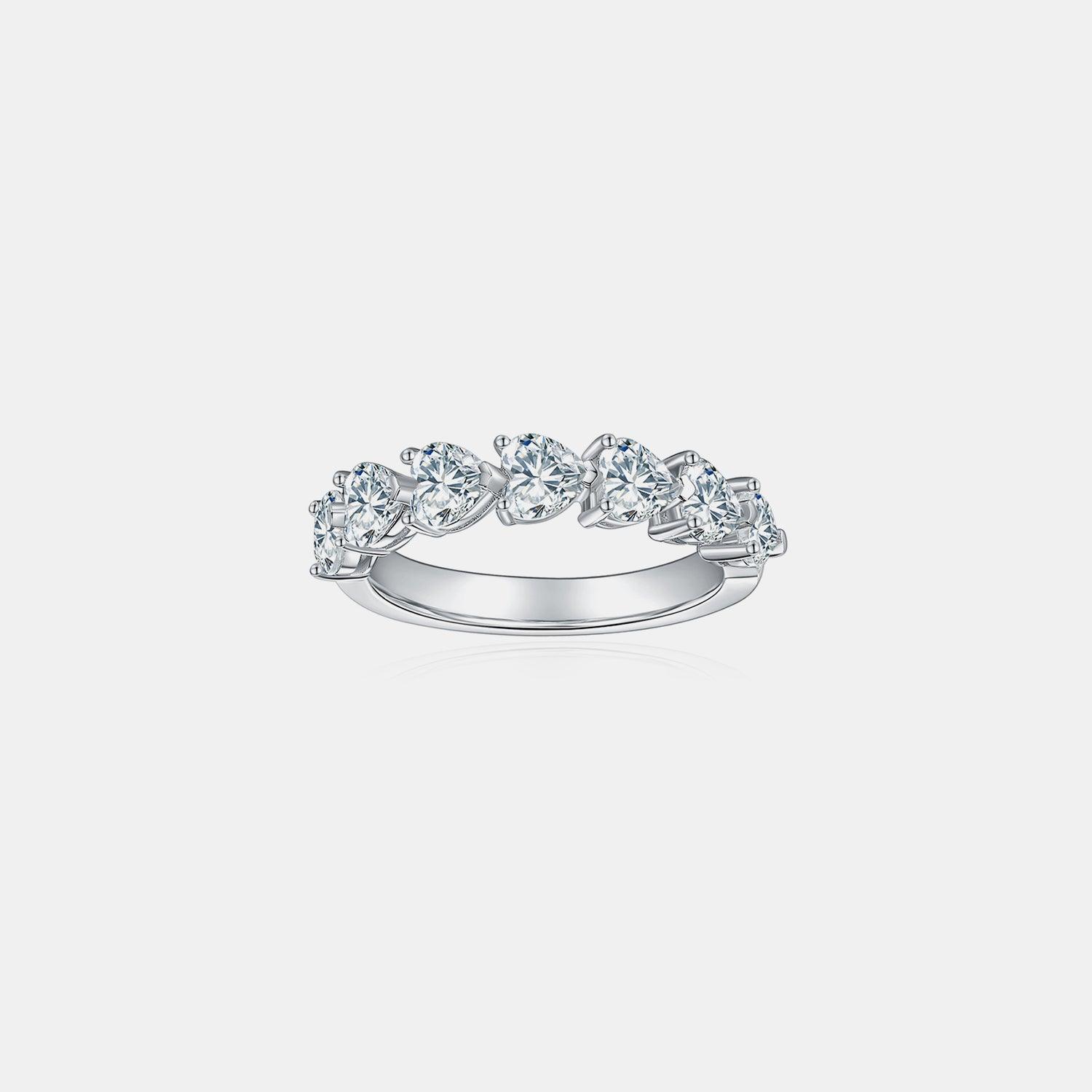 2.1 Carat 925 Sterling Silver Moissanite Heart Ring - SHANKARA CHÉRIE