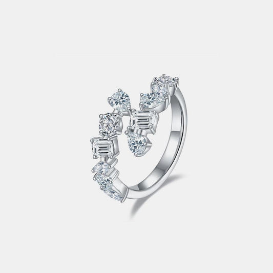 2.6 Carat Moissanite 925 Sterling Silver Bypass Ring - SHANKARA CHÉRIE