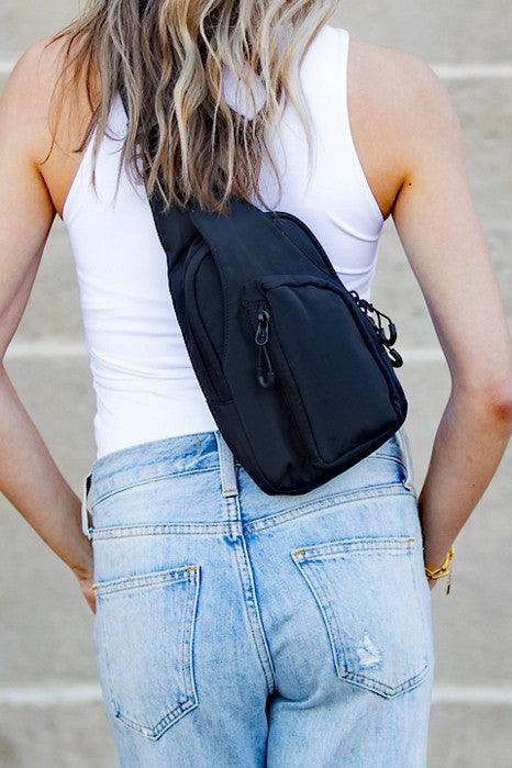 Pippa Reversible Nylon Sling Bag.