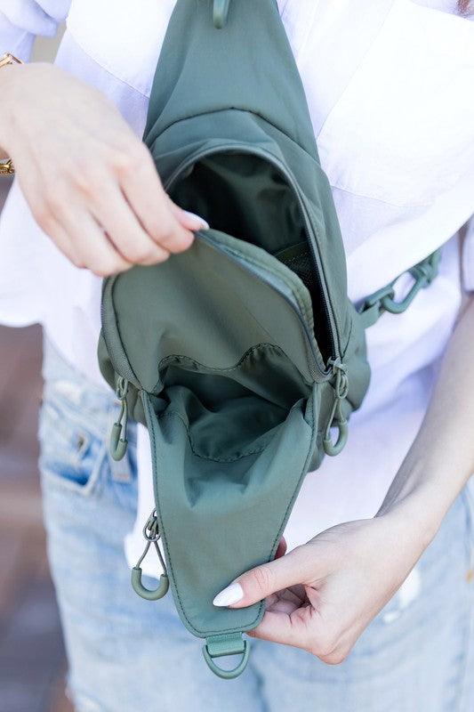 Pippa Reversible Nylon Sling Bag.