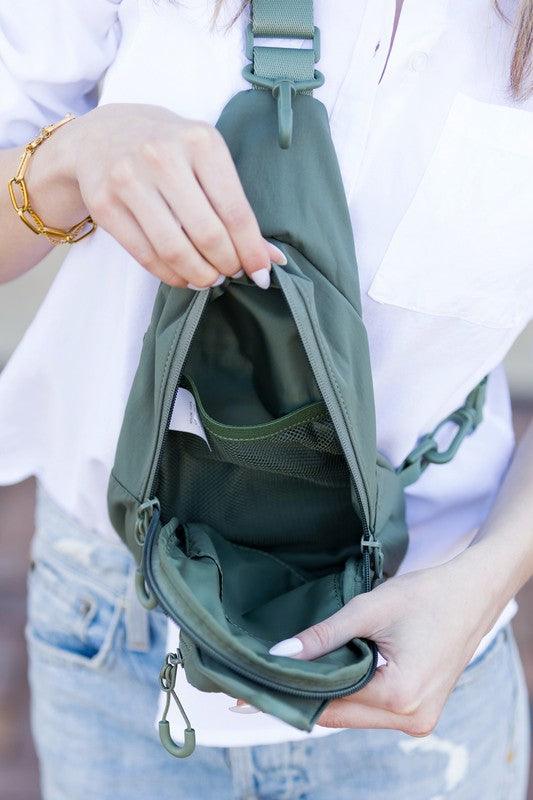 Pippa Reversible Nylon Sling Bag.