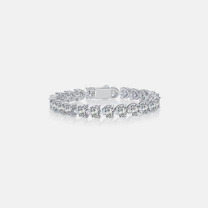 24 Carat Moissanite 925 Sterling Silver Heart Bracelet - SHANKARA CHÉRIE