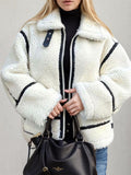 Zip Up Long Sleeve Sherpa Jacket.