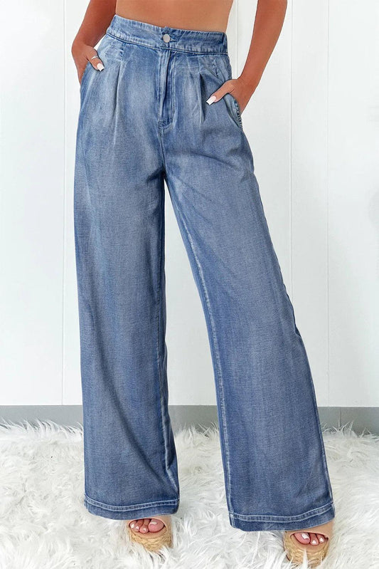High Waist Wide Leg Jeans.
