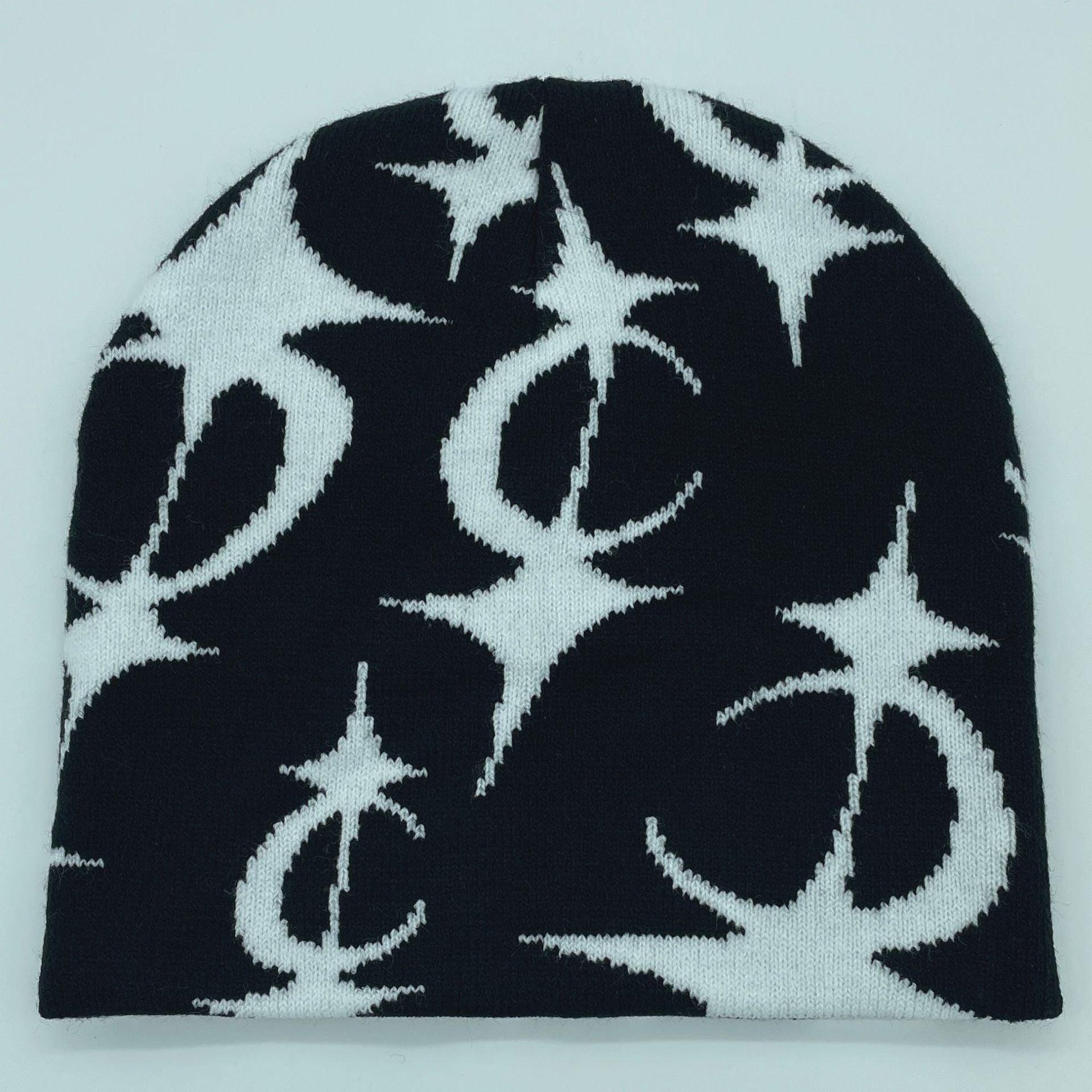 Five Pointed Star Jacquard Knitted Hat.