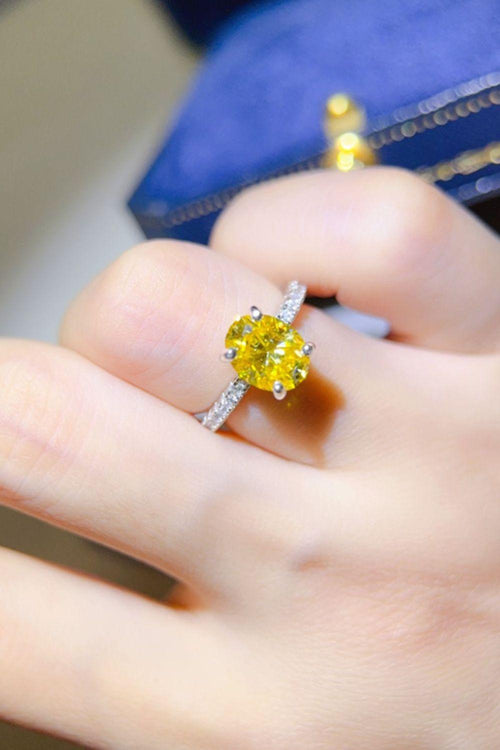 2 Carat Moissanite 925 Sterling Silver Ring.
