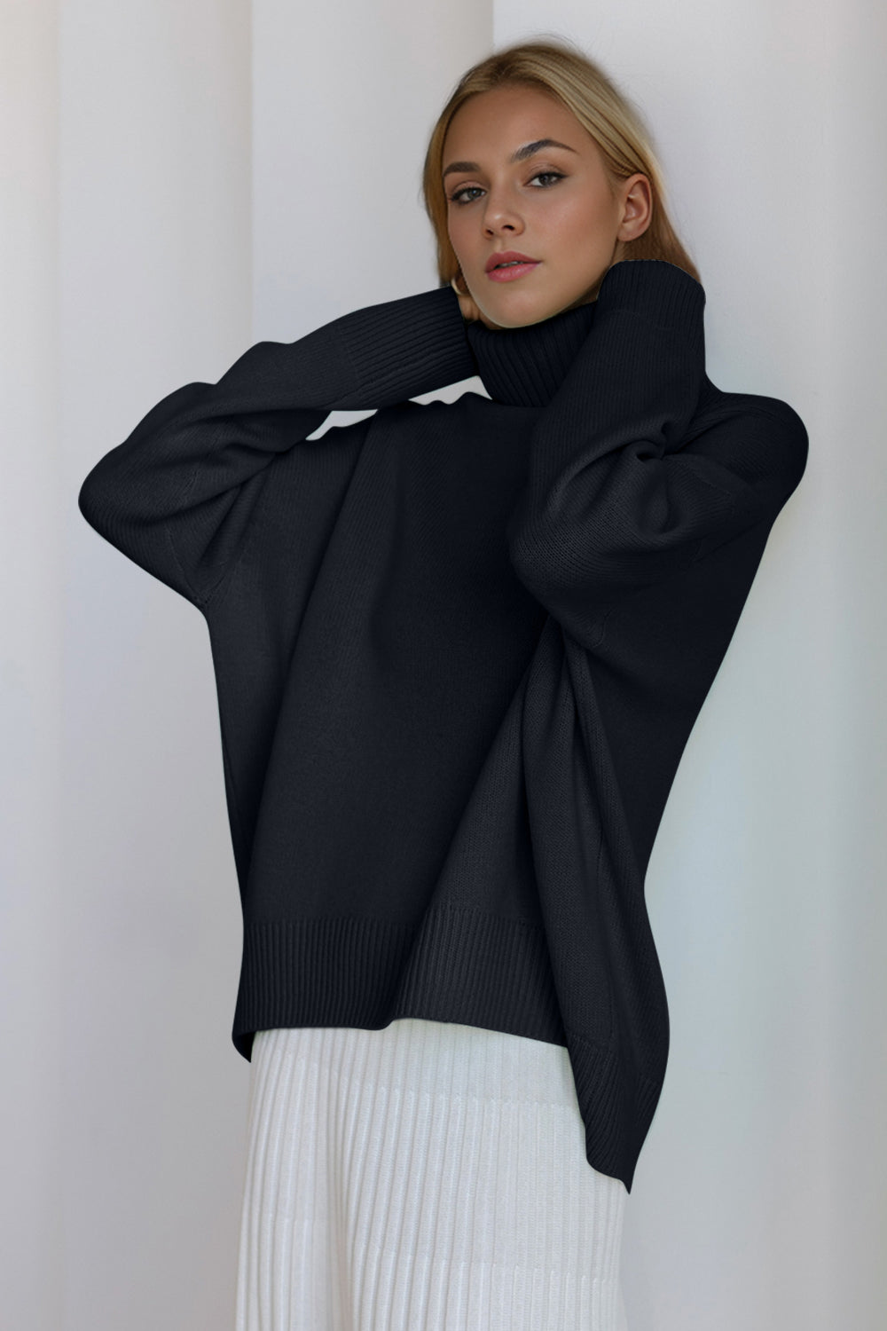 Basic Bae Viscose Turtleneck Sweater