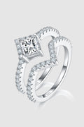 1 Carat Moissanite 925 Sterling Silver Double Layered Ring.