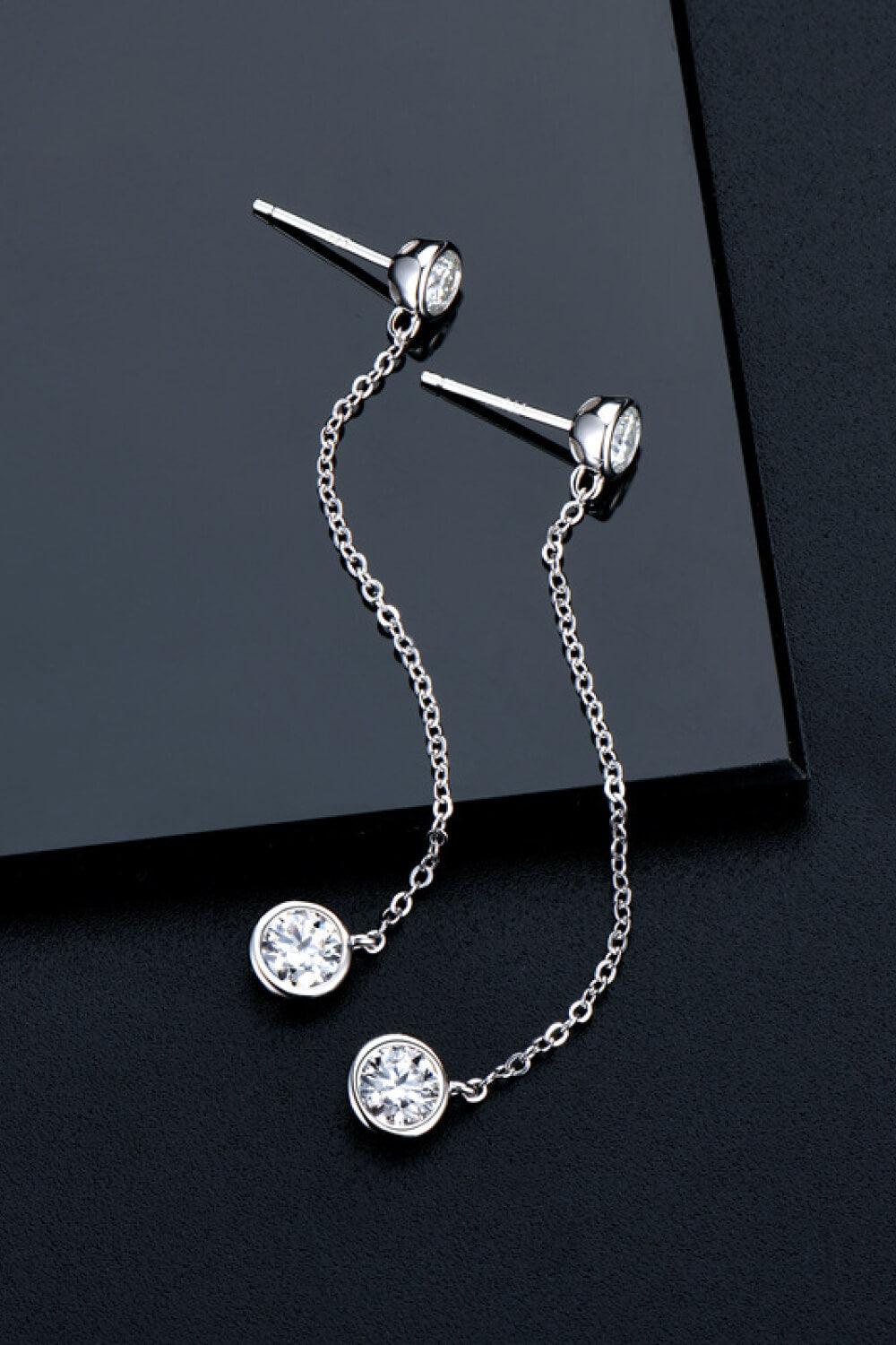Adored Moissanite Chain Earrings.