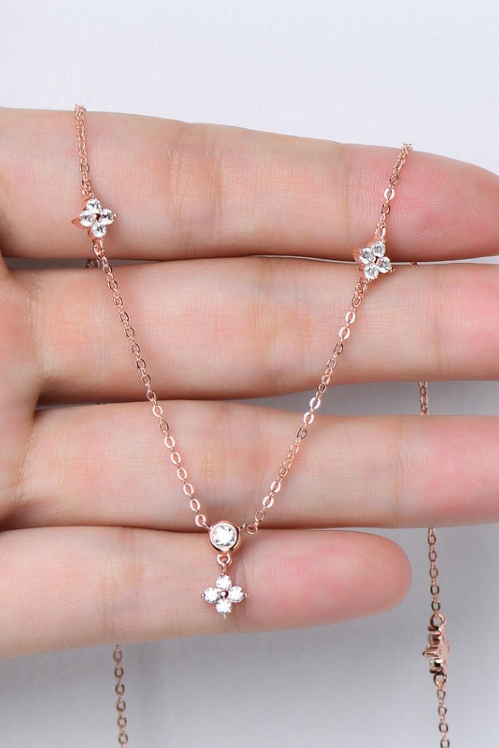 Moissanite 925 Sterling Silver Necklace.