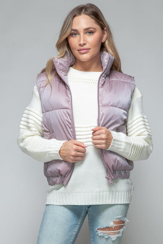 Snobbish Fine Fur Lining Quilted Vest.