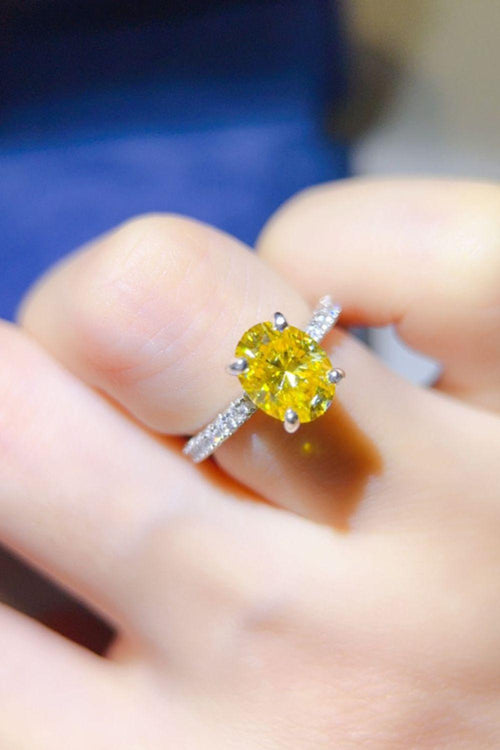 2 Carat Moissanite 925 Sterling Silver Ring.