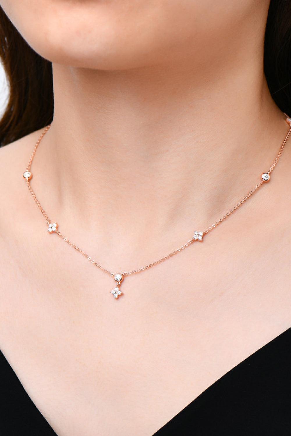 Moissanite 925 Sterling Silver Necklace.