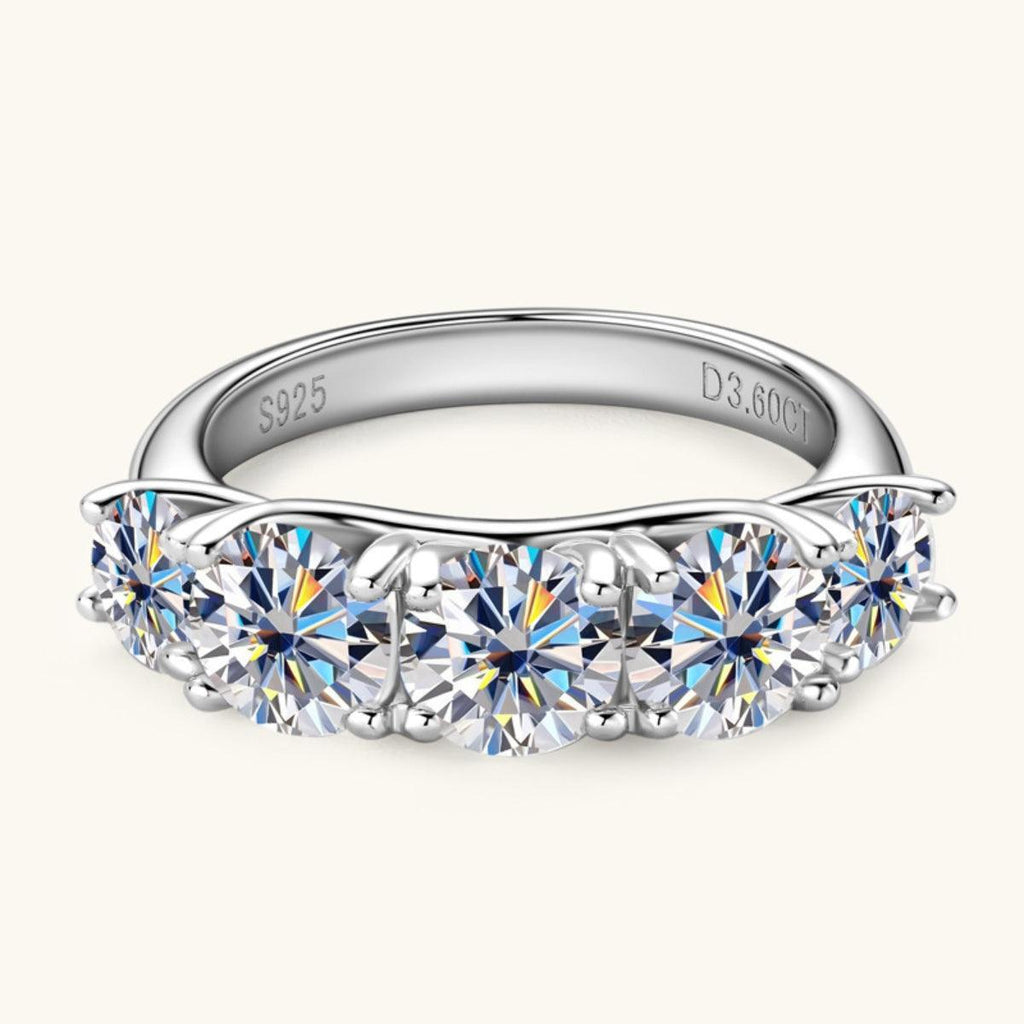 3.6 Carat Moissanite 925 Sterling Silver Ring.