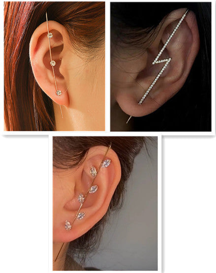 Statement Slash Crawler Singular Earring