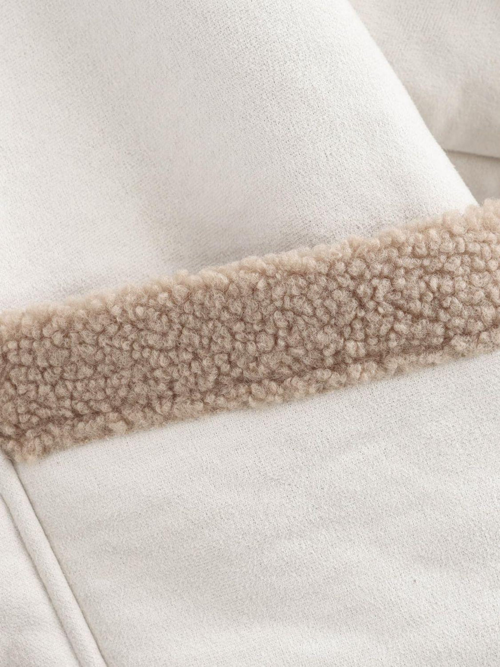 Fuzzy Collared Neck Long Sleeve Jacket - SHANKARA CHÉRIE