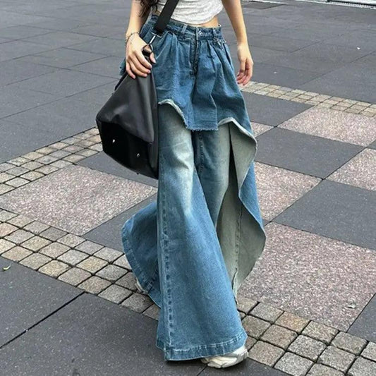 Skojt Skirt Jean flared pants.