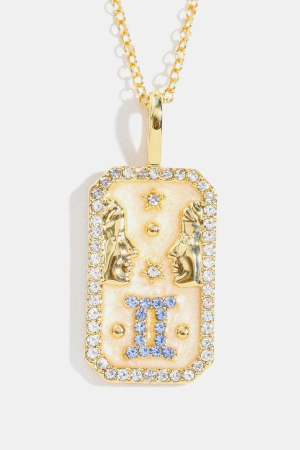 Rhinestone Constellation Pendant Copper Necklace - SHANKARA CHÉRIE