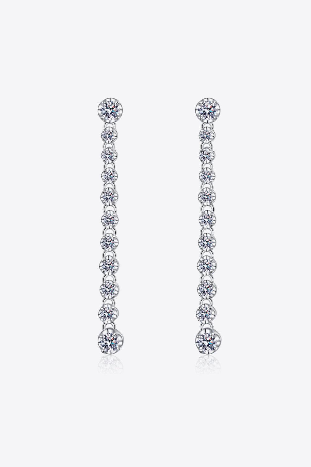 Adored 1.18 Carat Moissanite Long Earrings - SHANKARA CHÉRIE