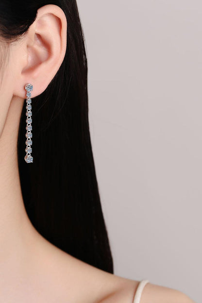 Adored 1.18 Carat Moissanite Long Earrings - SHANKARA CHÉRIE