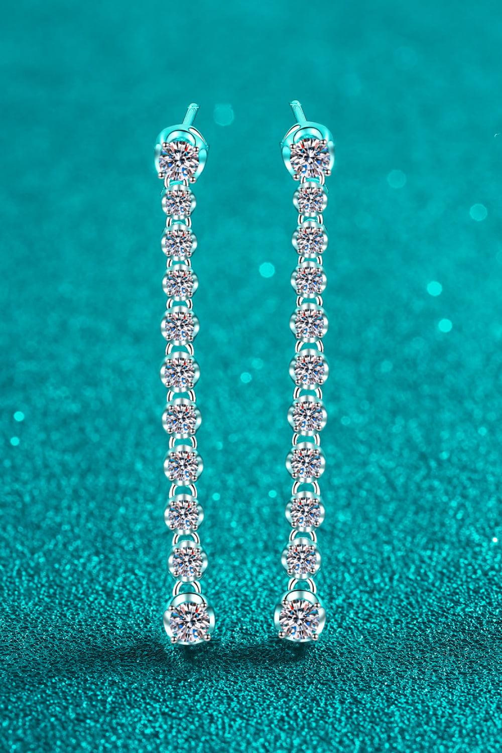 Adored 1.18 Carat Moissanite Long Earrings - SHANKARA CHÉRIE