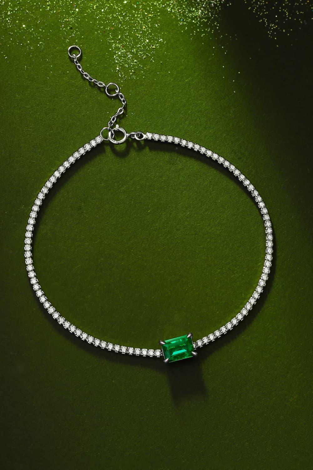 Adored 1 Carat Lab-Grown Emerald Bracelet - SHANKARA CHÉRIE