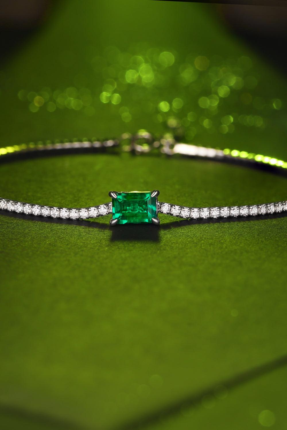 Adored 1 Carat Lab-Grown Emerald Bracelet - SHANKARA CHÉRIE