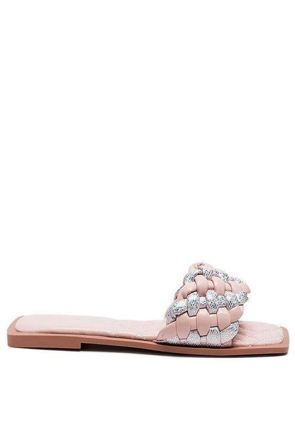 ALLIUM METALLIC WOVEN STRAP FLATS - SHANKARA CHÉRIE