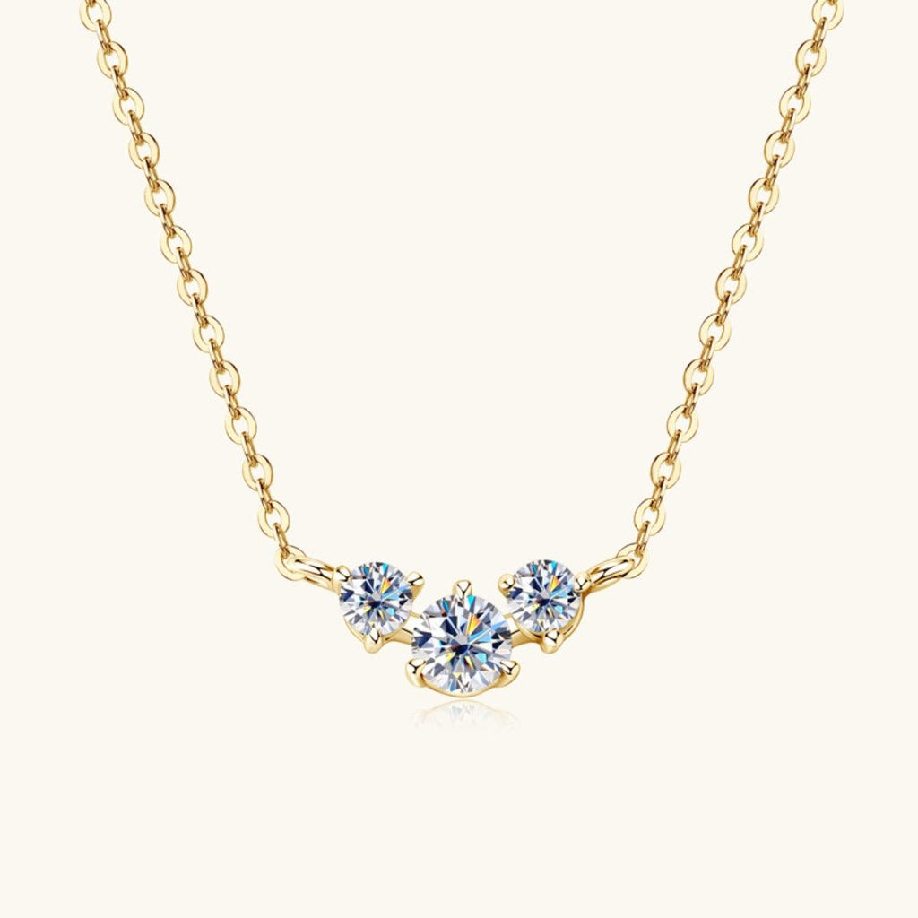 925 Sterling Silver Inlaid Moissanite Necklace.